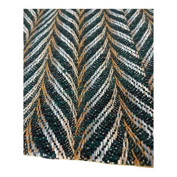 Skies Are Blue Women’s L Chevron Tweed Mini Skirt Green Beige Lined EUC - Picture 5 of 9